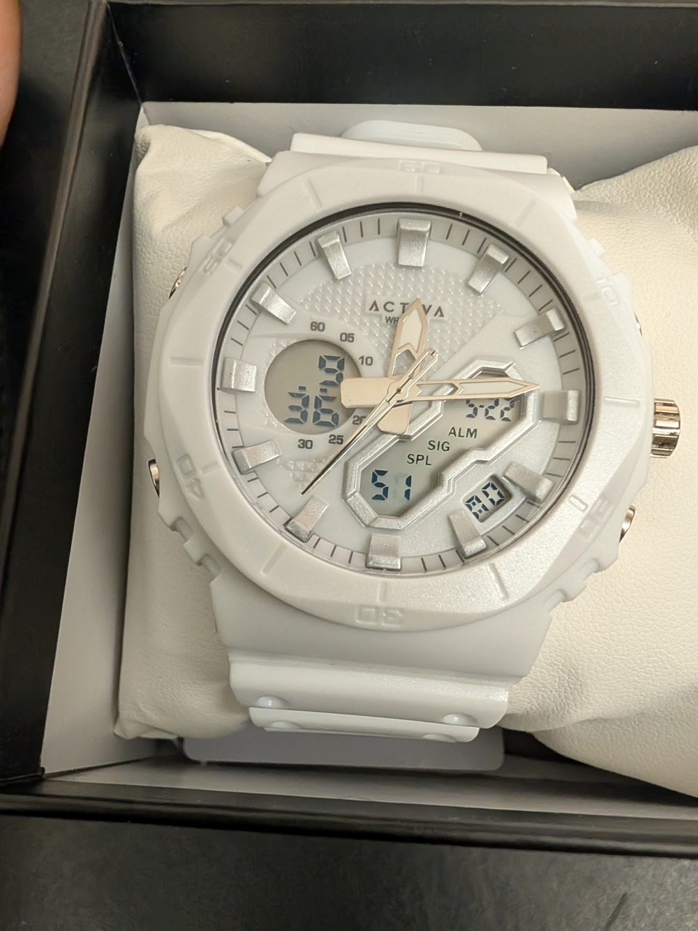 Ativa White Sport Hybrid Digital-Analog Watch